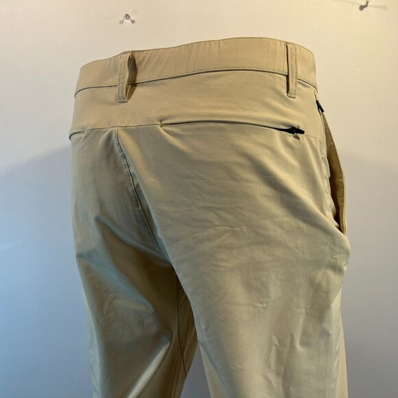 Fabletics Men's “The Only Pant” Performance Stretch Cream Pants – Size 33 - Picture 4 of 6